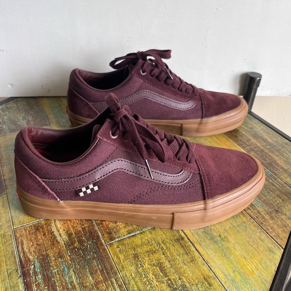 Vans Men's Dark Maroon Canvas Sneakers Men’s 7